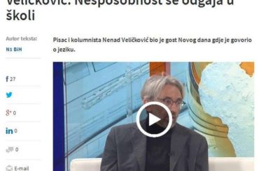 Jezički vandalizam Nenada Veličkovića