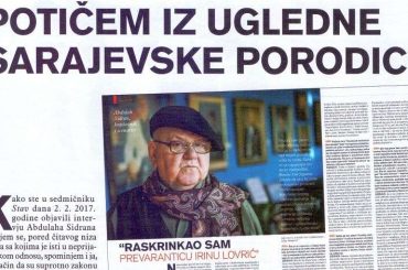 Vijeće za štampu odbilo žalbu Irine Lovrić povodom intervjua Abdulaha Sidrana u Stavu